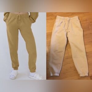 TNA CozyAF  Fleece Sweatpants Tan EUC